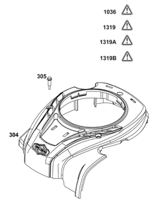 Blower Housing Group Diagram and Parts List for 093J02-0172-F1 020000 - 09Z999 Briggs and Stratton Engine